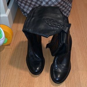 Leather boots
